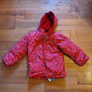 New Columbia winter jacket with Outgrow sleeve extension technology.